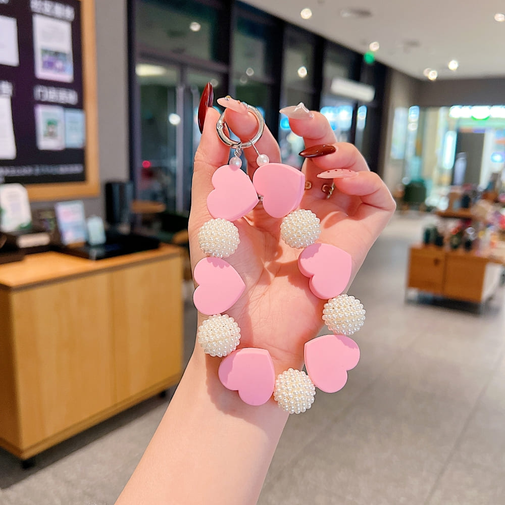 Heart Shape Acrylic Phone Charm | Bracelet | Handbag Charm