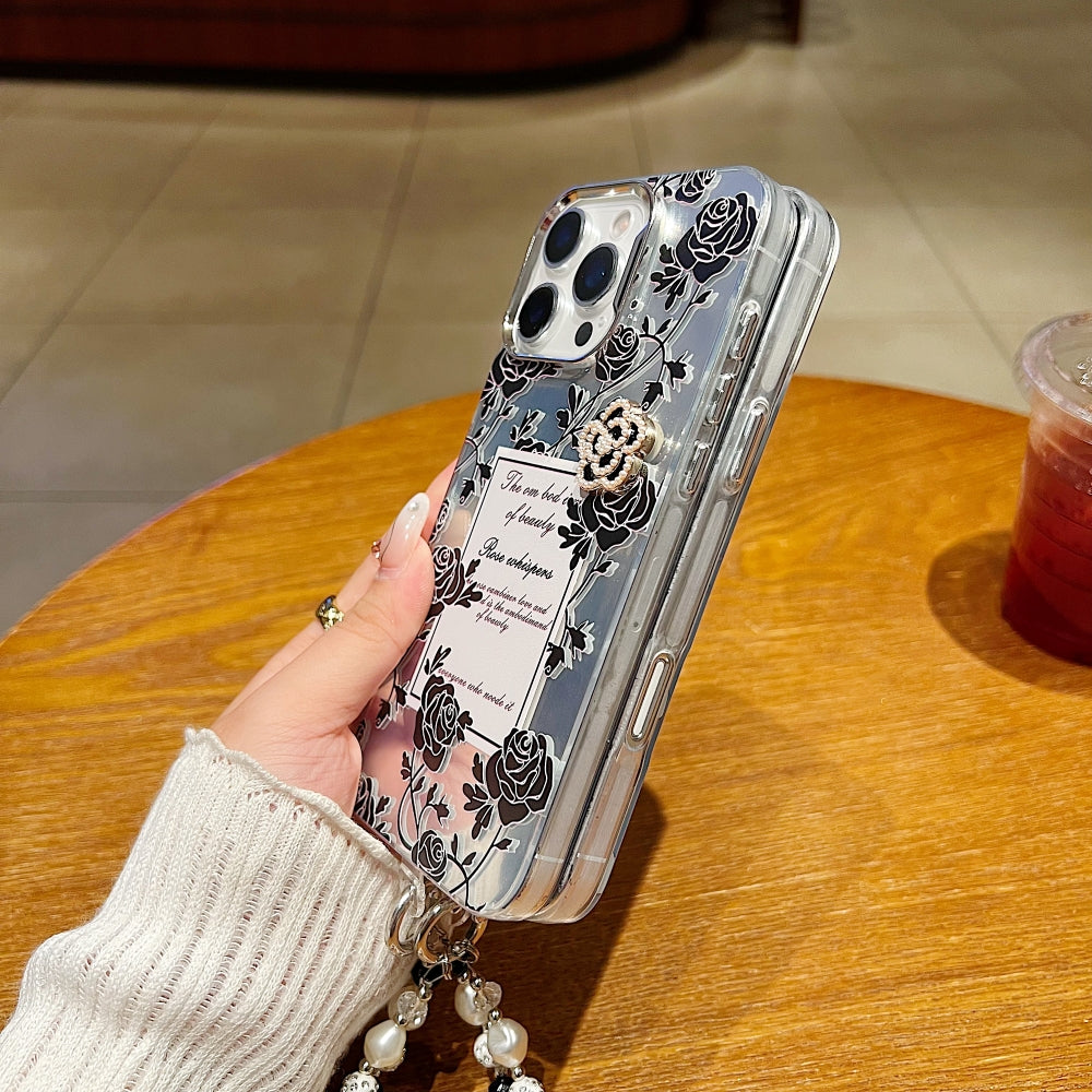 Heart and Rose Printed Phone Case