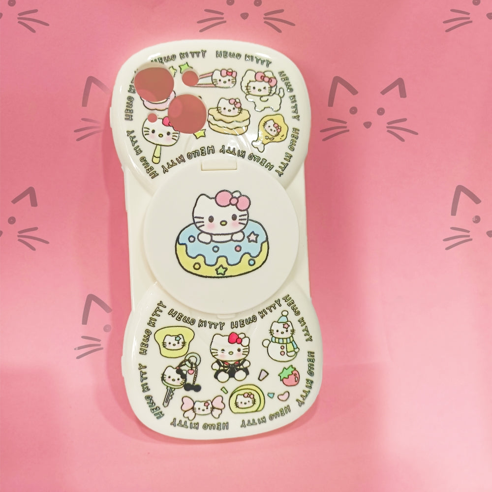 Hello Kitty TPU Case With Mirror Stand - iPhone 14 Pro