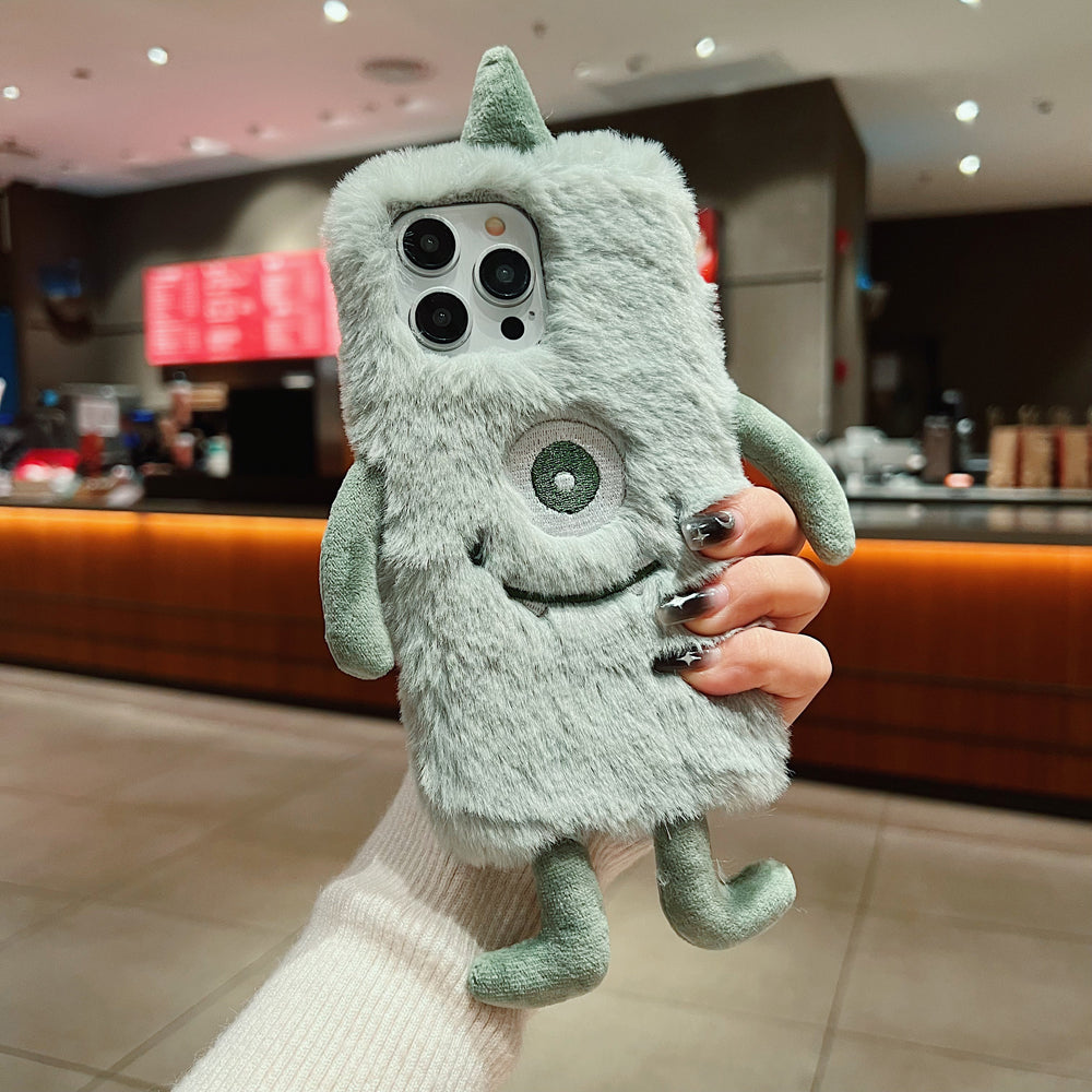 Big Eyed Monster TPU Soft Furry Phone Case - Samsung S22 Ultra
