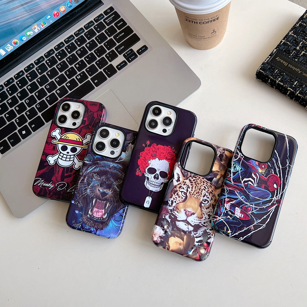 Colorful Printed Shockproof TPU (Soft) Phone Case - iPhone 15