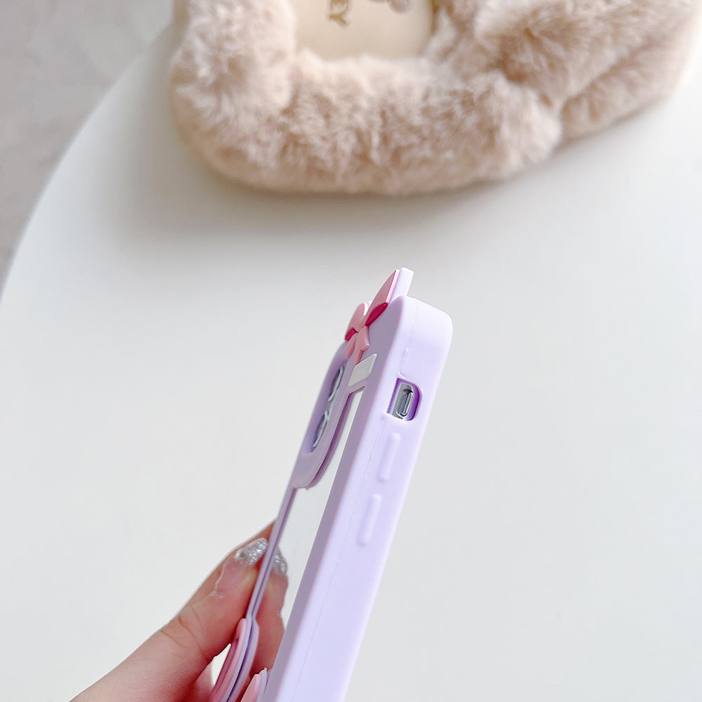 3D Barbie Silicone Soft Phone Case With Mirror - iPhone 15