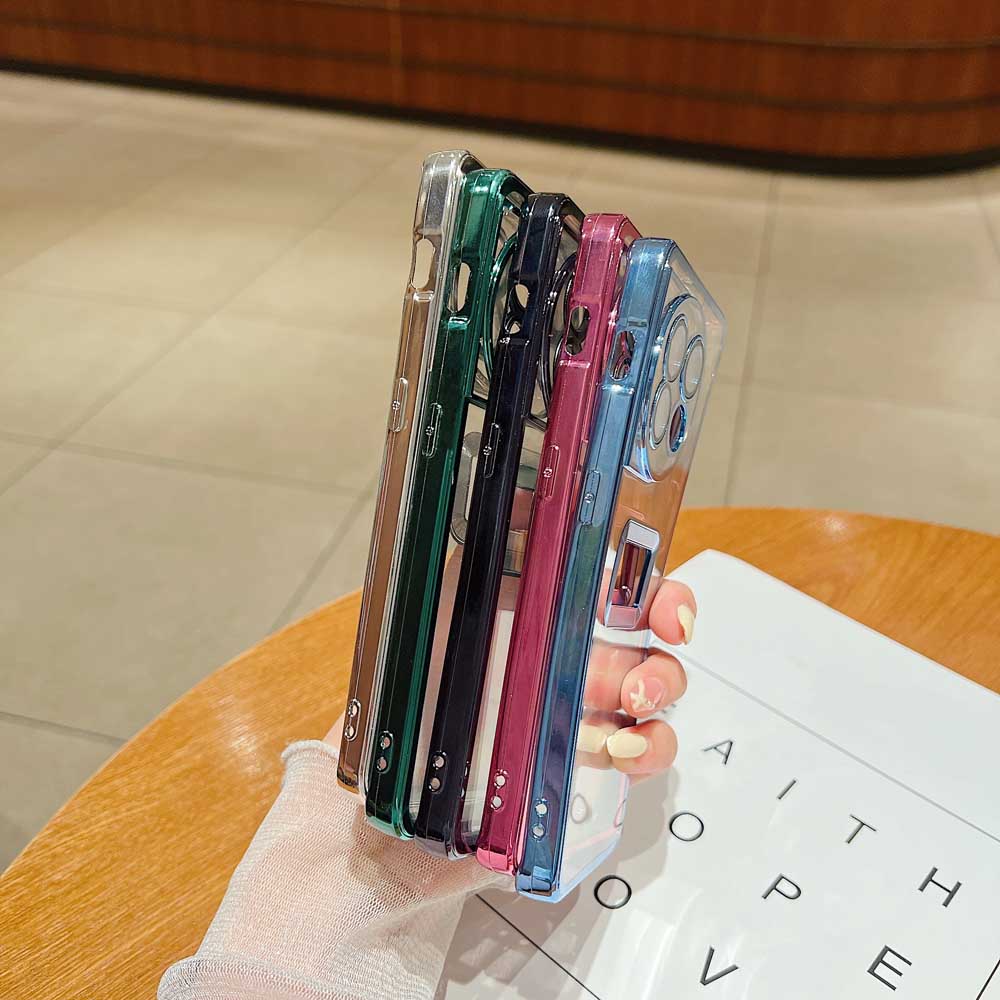Transparent Chrome Ring Camera Protection Case - Oppo A15