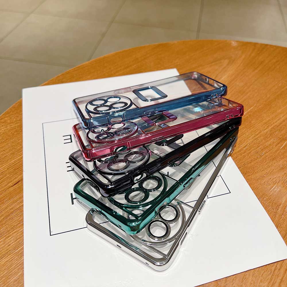 Transparent Chrome Ring Camera Protection Case