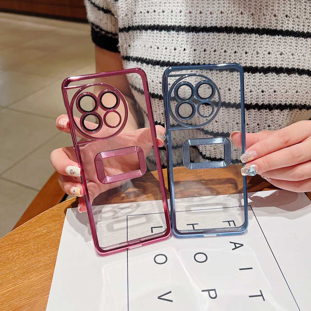 Transparent Chrome Ring Camera Protection Case