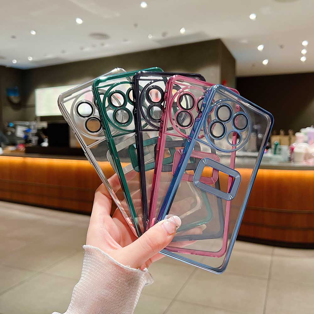 Transparent Chrome Ring Camera Protection Case