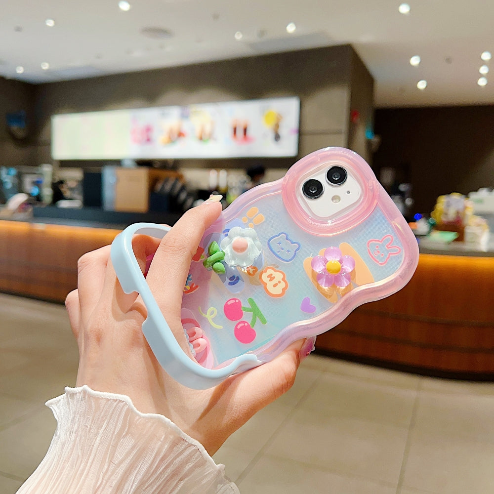 3D Fancy Bear Toy PC (Hard) | TPU (Soft) Printed Cover with Stand - iPhone 15 Pro