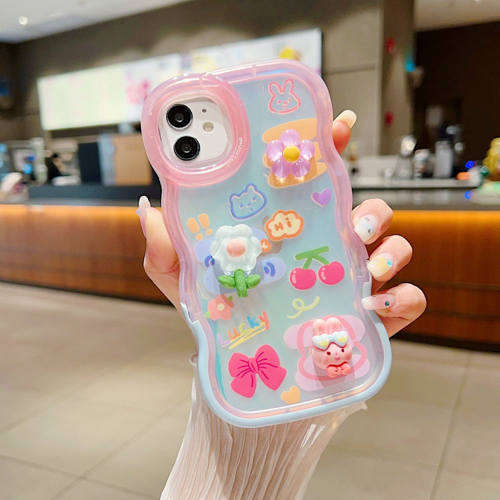 3D Fancy Bear Toy PC (Hard) | TPU (Soft) Printed Cover with Stand - iPhone 13 Pro