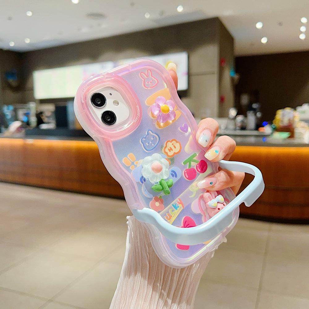 3D Fancy Bear Toy PC (Hard) | TPU (Soft) Printed Cover with Stand - iPhone 12