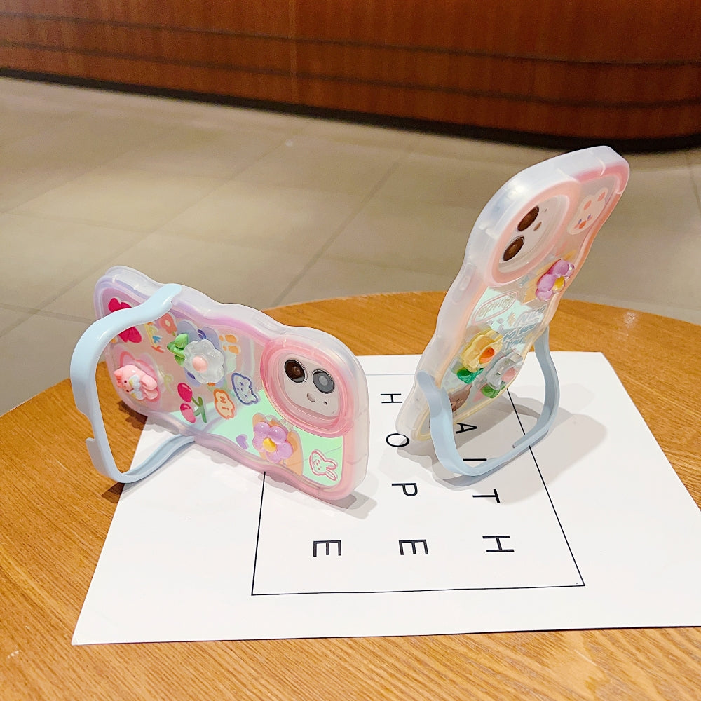 3D Fancy Bear Toy PC (Hard) | TPU (Soft) Printed Cover with Stand - iPhone 15 Pro