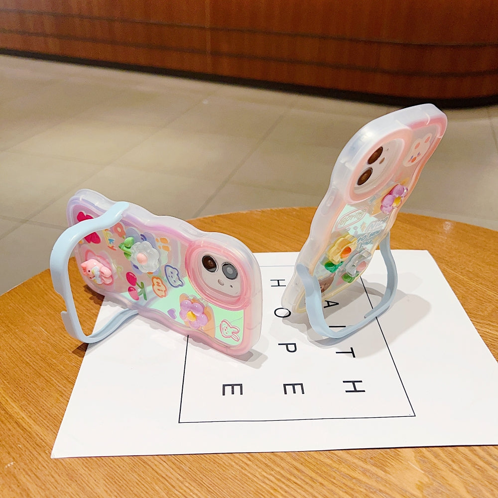 3D Fancy Bear Toy PC (Hard) | TPU (Soft) Printed Cover with Stand - iPhone 12 Pro