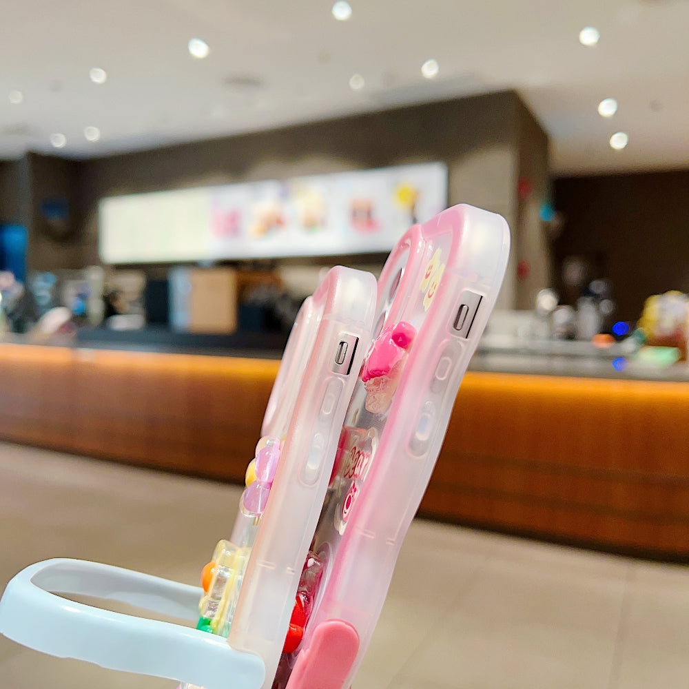 3D Fancy Bear Toy PC (Hard) | TPU (Soft) Printed Cover with Stand - iPhone 15 Pro