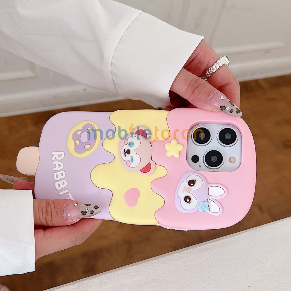 Ice candy Rabbit Toy Silicone Soft Phone Case - iPhone 14 Pro