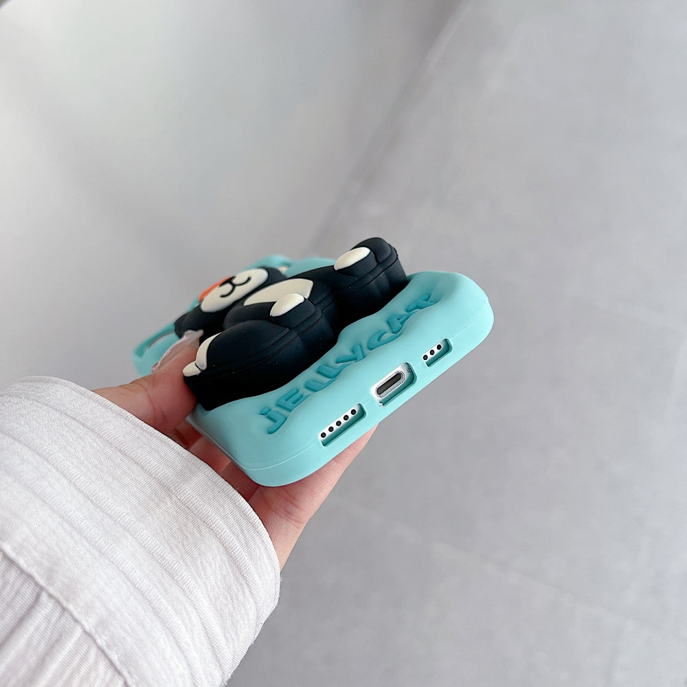 Jelly Cat Stand Silicone Phone Case
