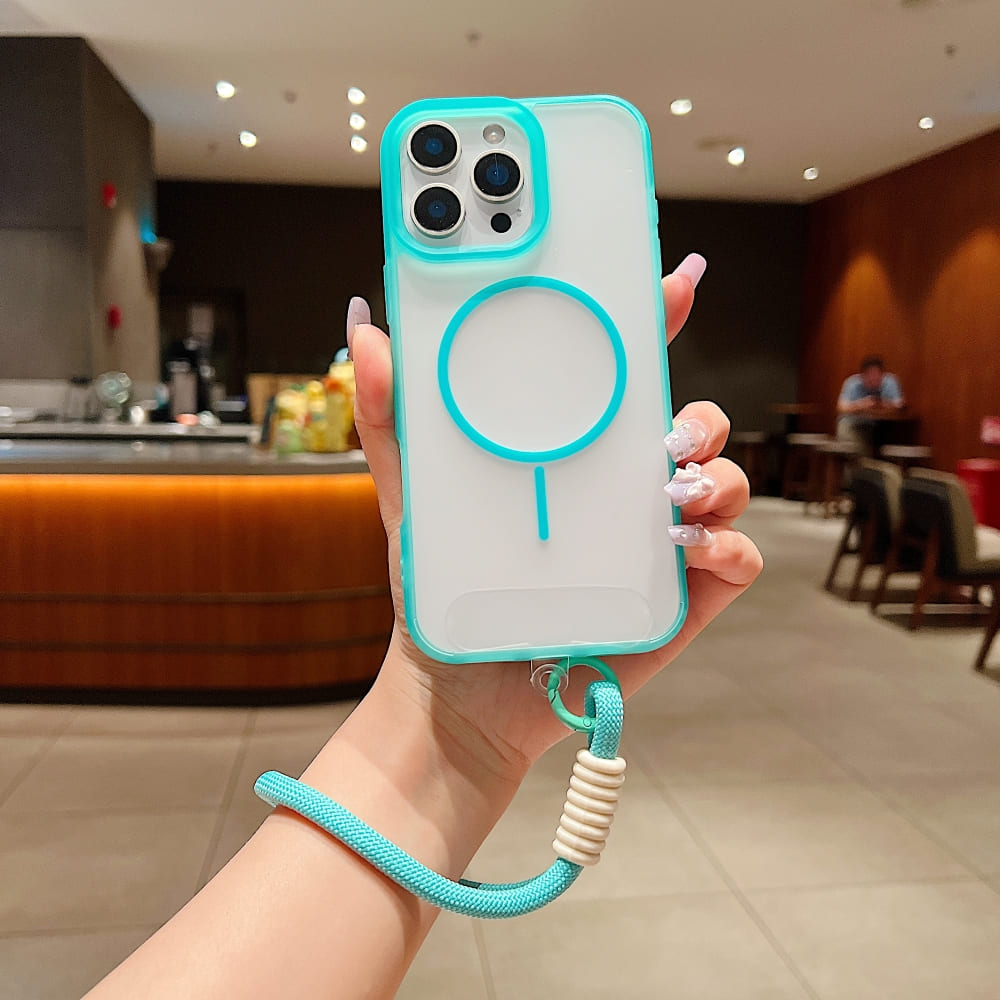 Jelly Color Transparent Magnetic Charging Phone Case
