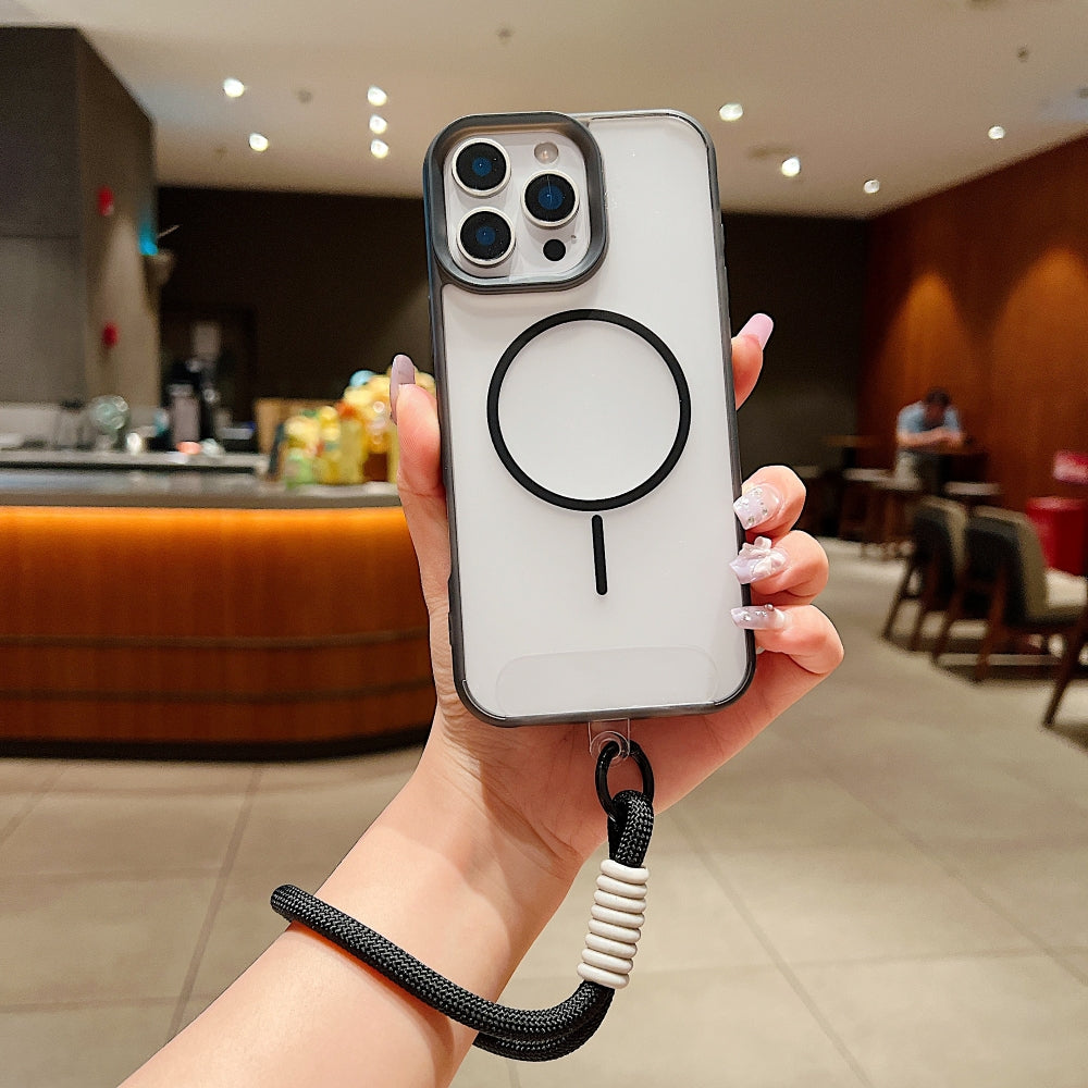 Jelly Color Transparent Magnetic Charging Phone Case