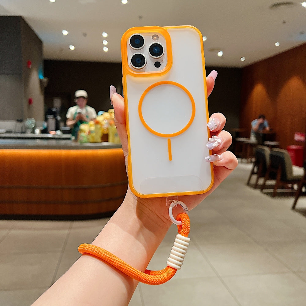 Jelly Color Transparent Magnetic Charging Phone Case