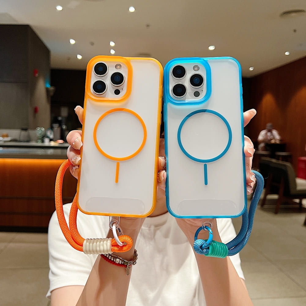 Jelly Color Transparent Magnetic Charging Phone Case