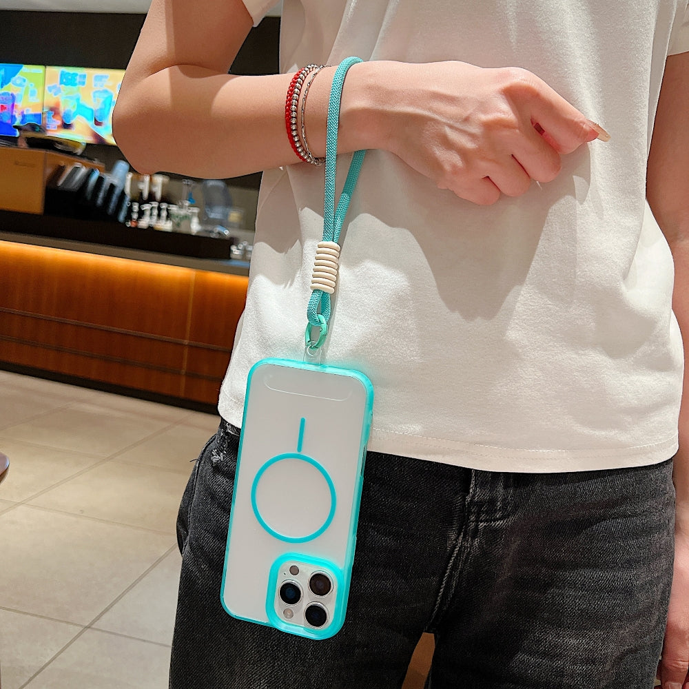 Jelly Color Transparent Magnetic Charging Phone Case