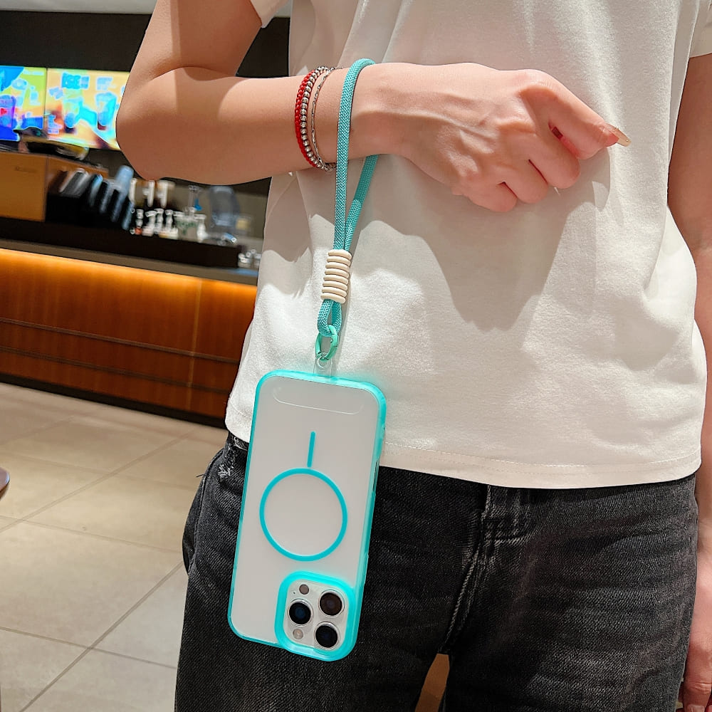 Jelly Color Transparent Magnetic Charging Phone Case