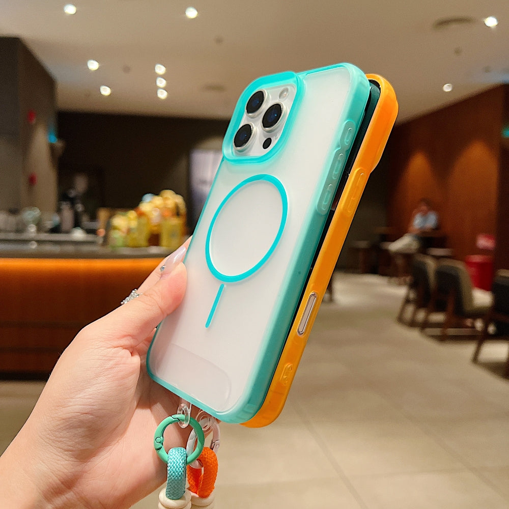 Jelly Color Transparent Magnetic Charging Phone Case