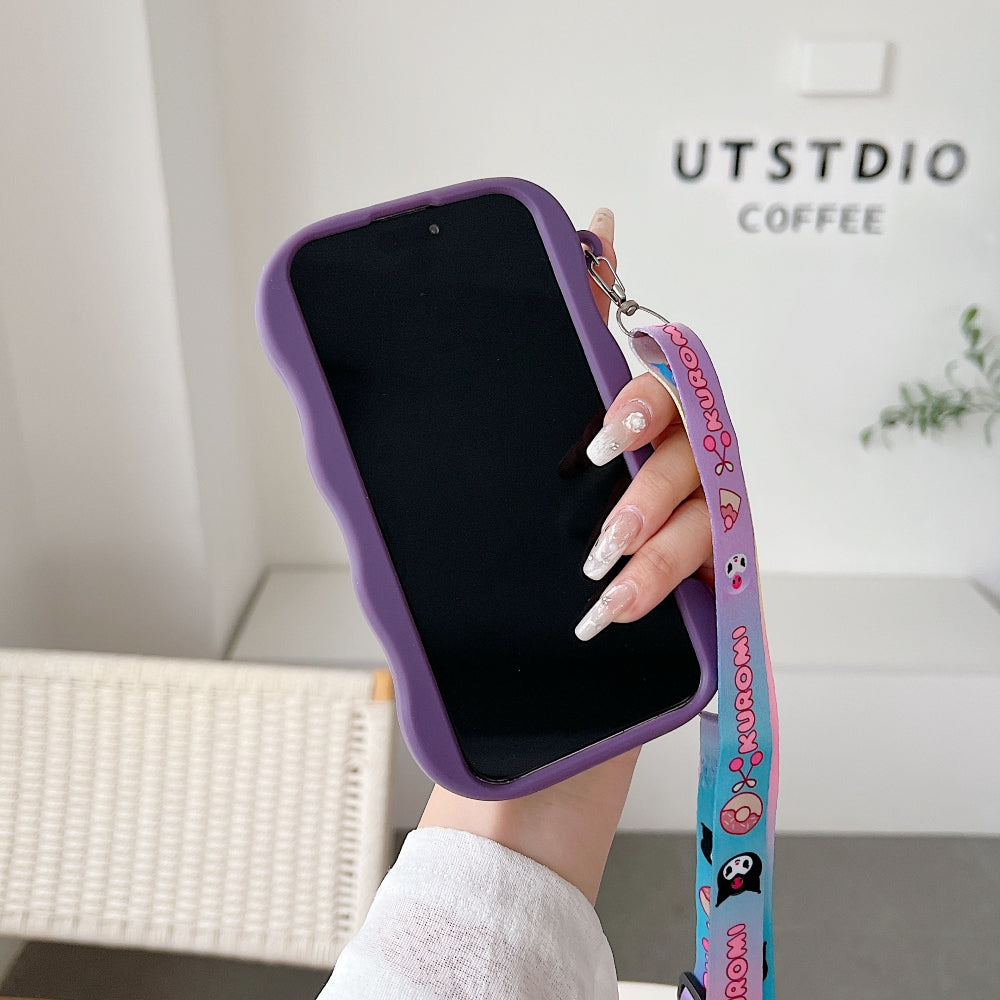 Kuromi Retractable Stand Phone Case with Shoulder Strap