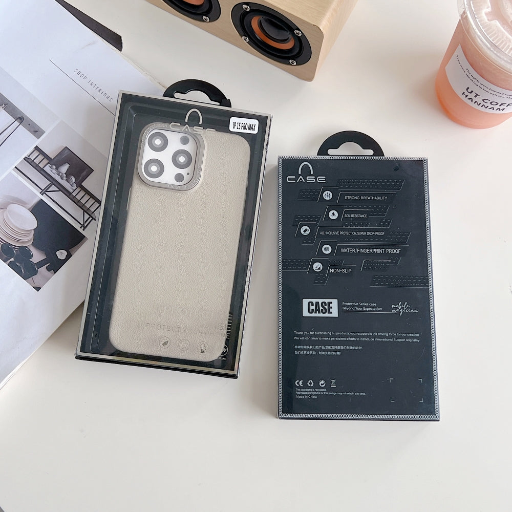 Luxury Leather Design PC (Hard) Phone Case - iPhone 15 Pro Max