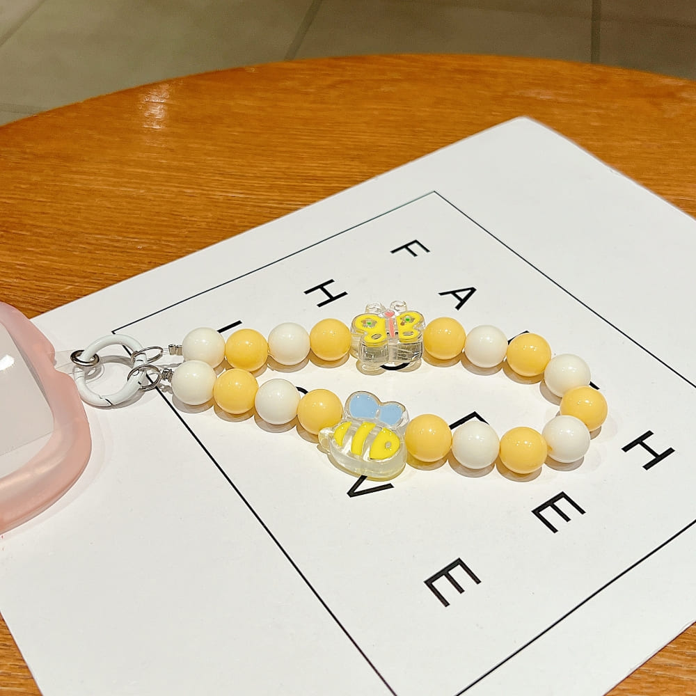 Lemon Milk Bead Phone Charms