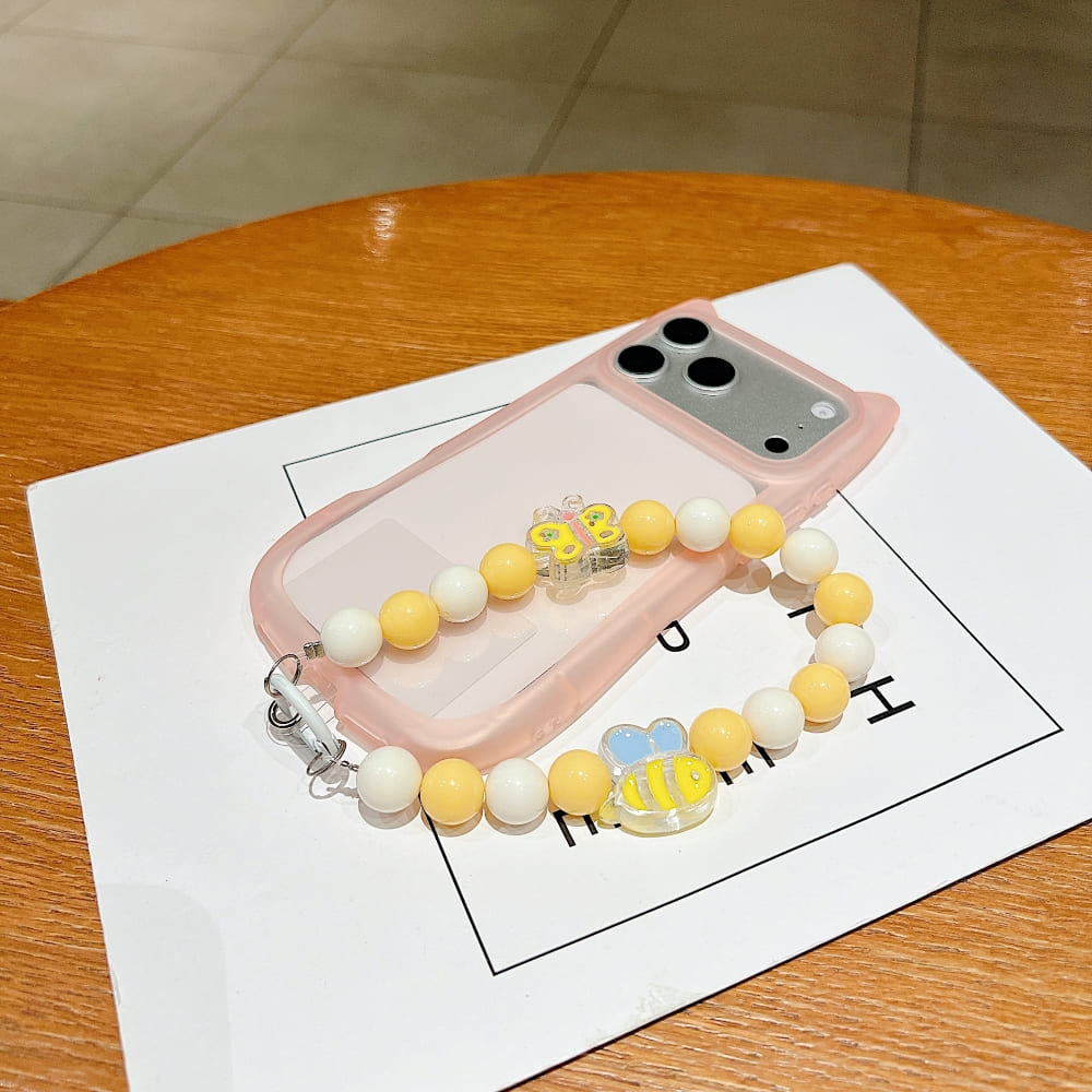 Lemon Milk Bead Phone Charms