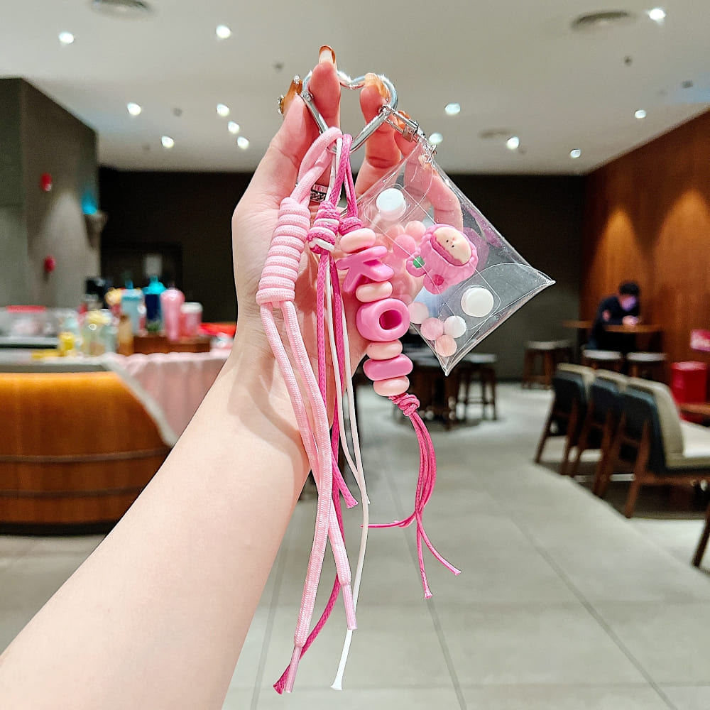 Letters Ornament Bow Rope Phone Charm | Keychain | Handbag Charm