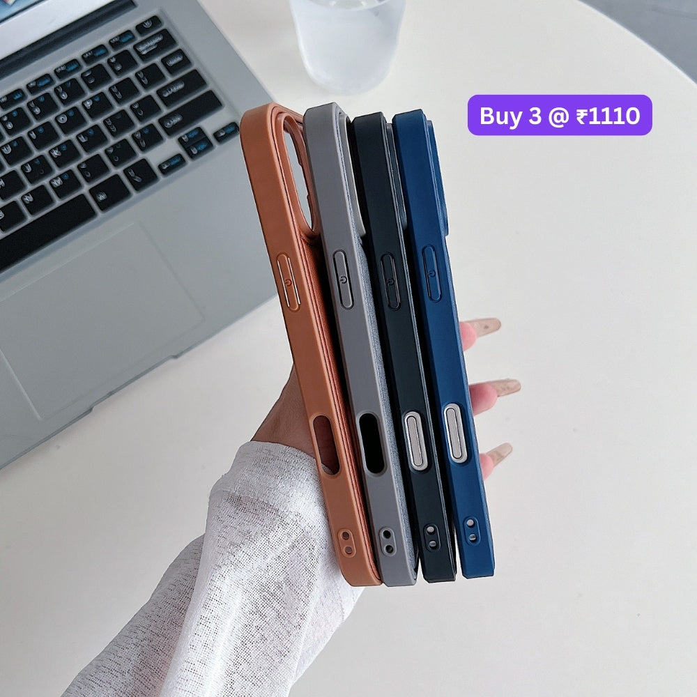 Logo Cut Leather Silicone Phone Case | Mobile Cover - Samsung S22 Ultra