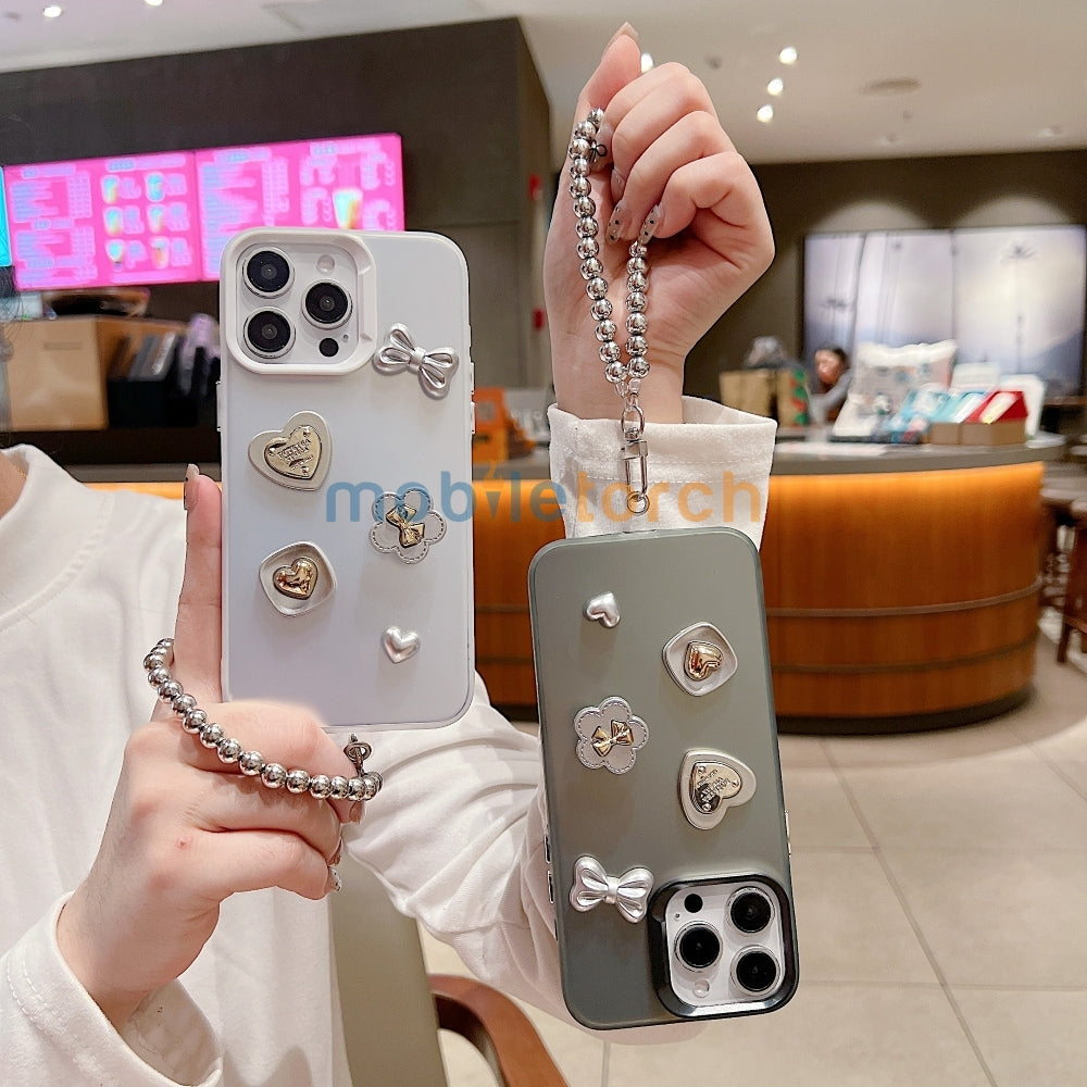 Love Bow Charm Fashionable Protective PC (Hard) Phone Case - Samsung A14 (5G)