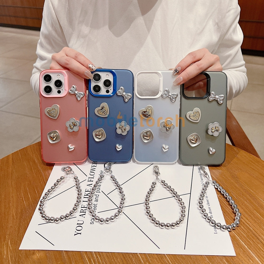 Love Bow Charm Fashionable Protective PC (Hard) Phone Case - Samsung A14 (5G)