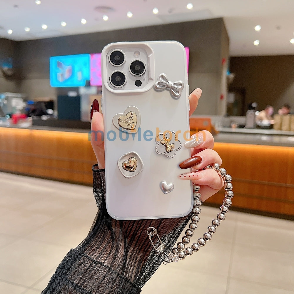 Love Bow Charm Fashionable Protective PC (Hard) Phone Case - Samsung A14 (5G)