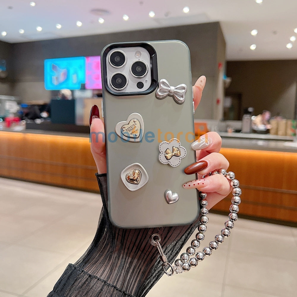 Love Bow Charm Fashionable Protective PC (Hard) Phone Case - Samsung A14 (5G)
