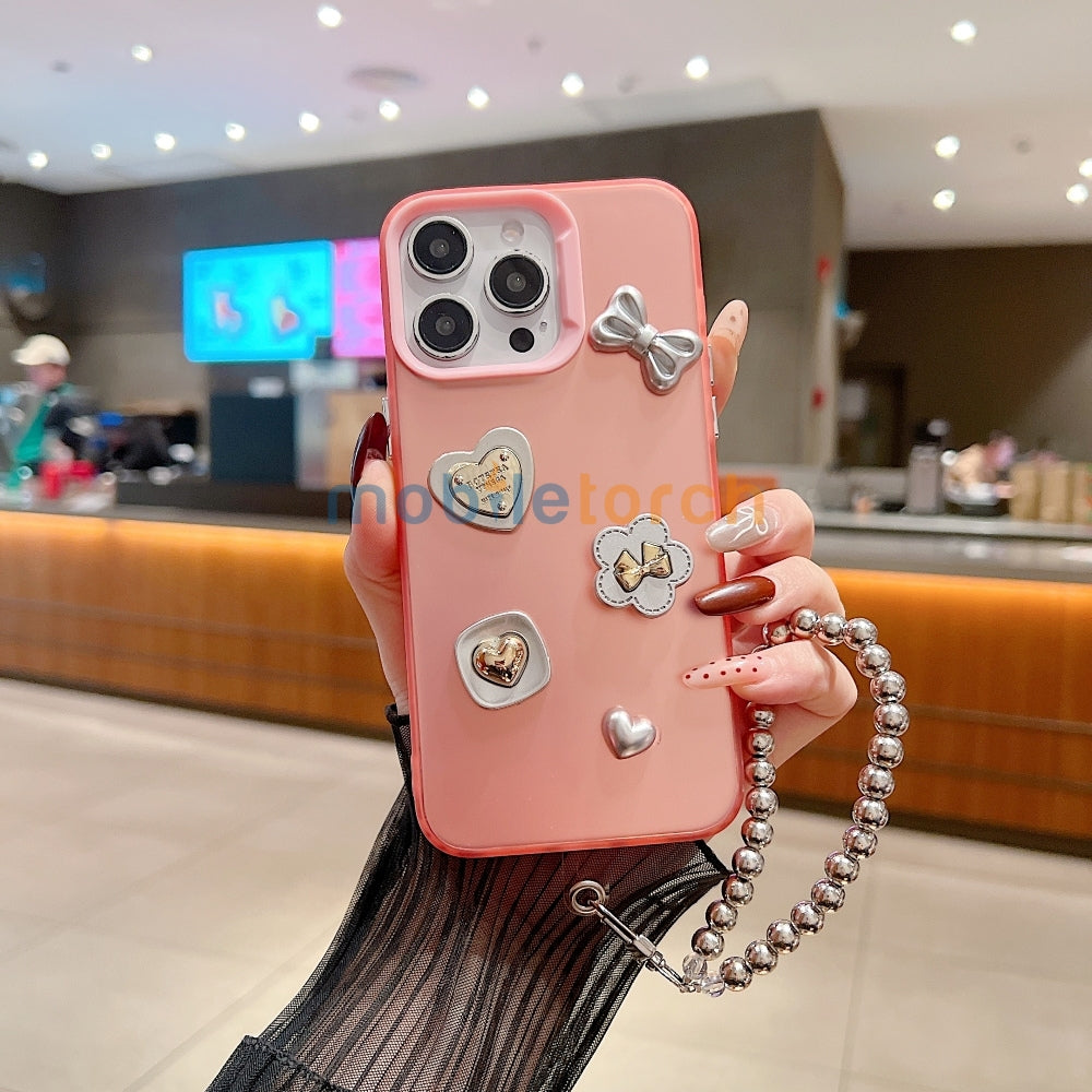 Love Bow Charm Fashionable Protective PC (Hard) Phone Case - Samsung A14 (5G)