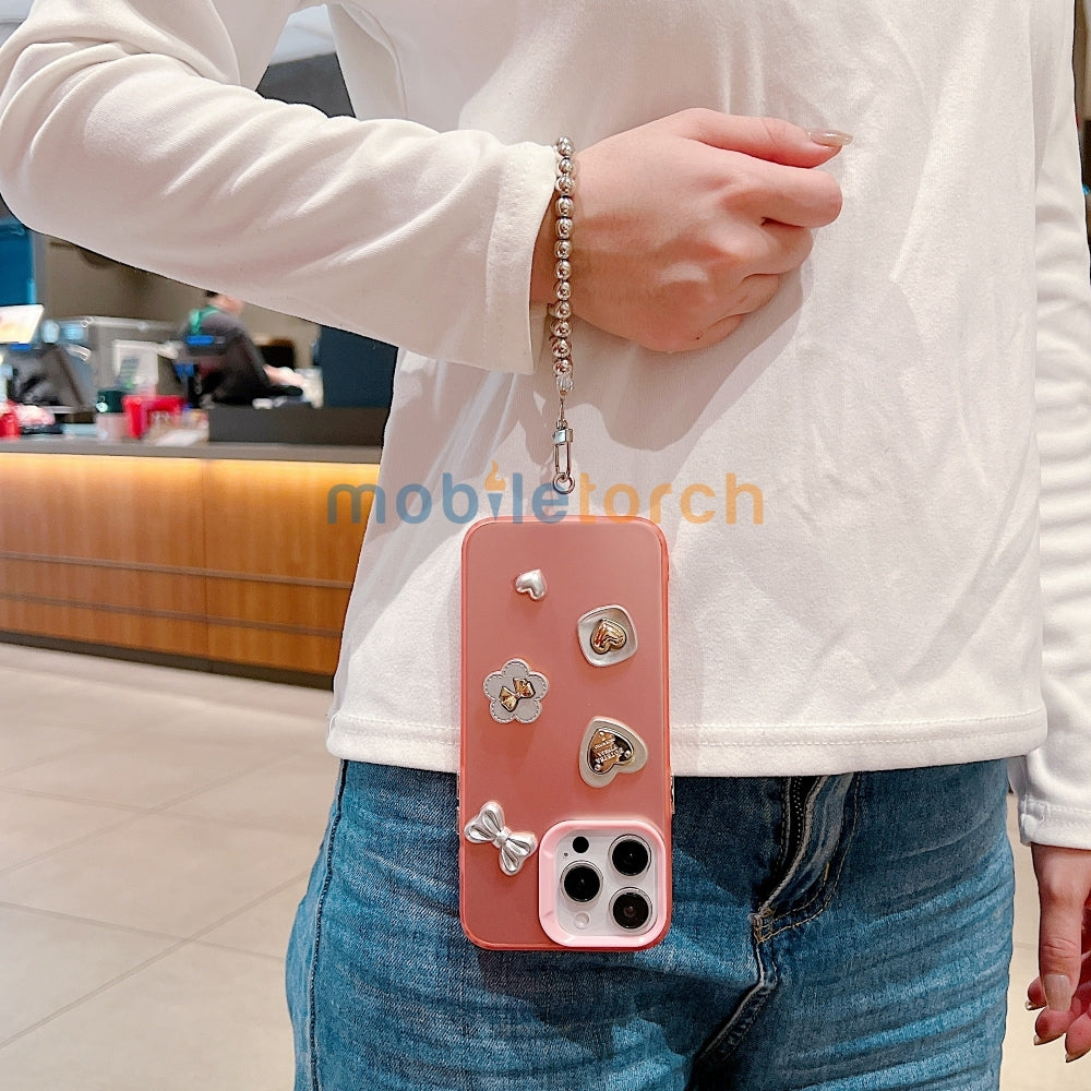 Love Bow Charm Fashionable Protective PC (Hard) Phone Case - Samsung A14 (5G)