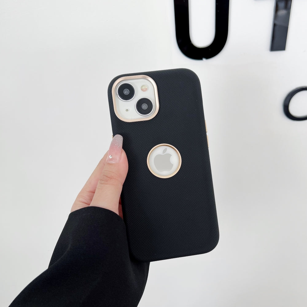 Luxurious PC (Hard) Electroplated Phone Case with Logo Cut - iPhone 15