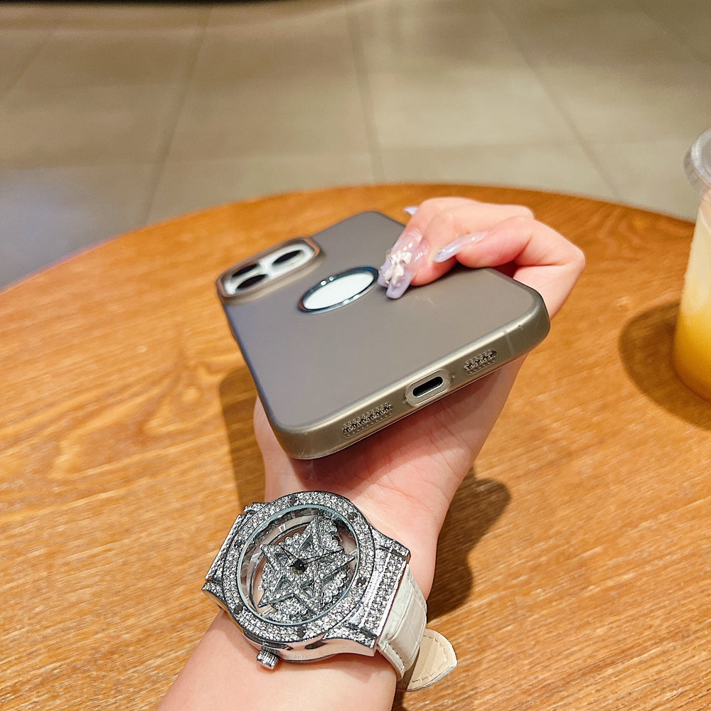 Luxury Logo Cut Translucent Phone Case