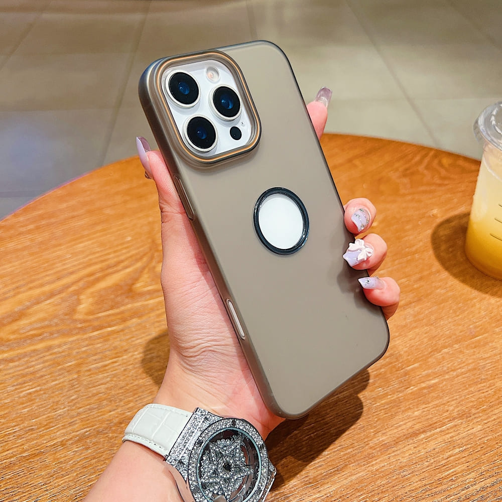 Luxury Logo Cut Translucent Phone Case