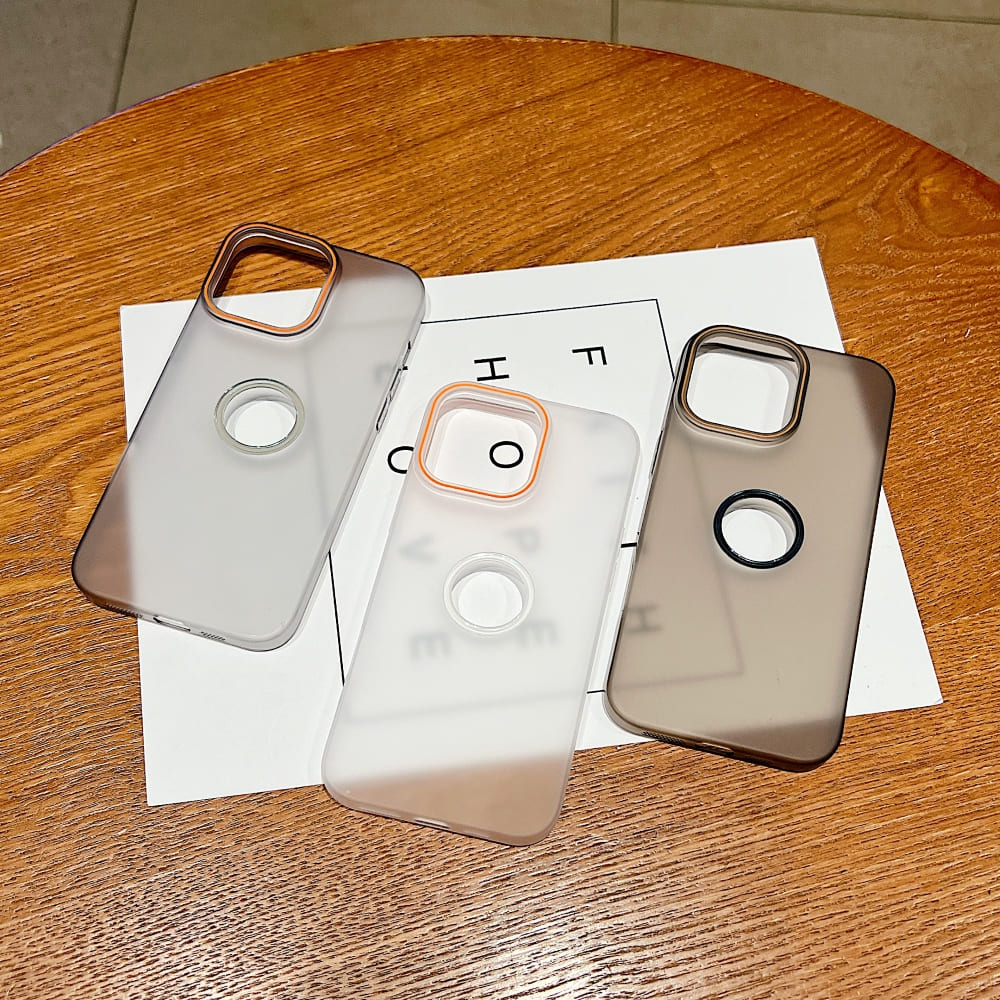 Luxury Logo Cut Translucent Phone Case