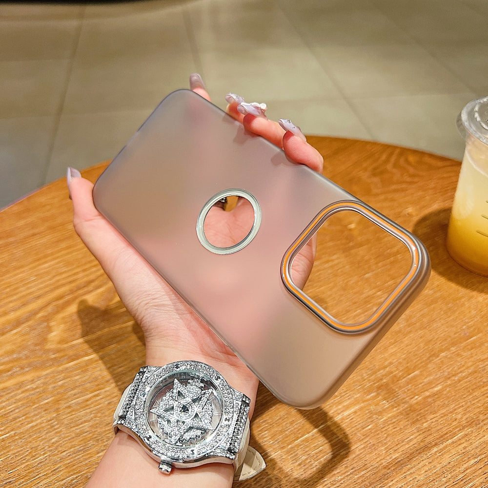 Luxury Logo Cut Translucent Phone Case