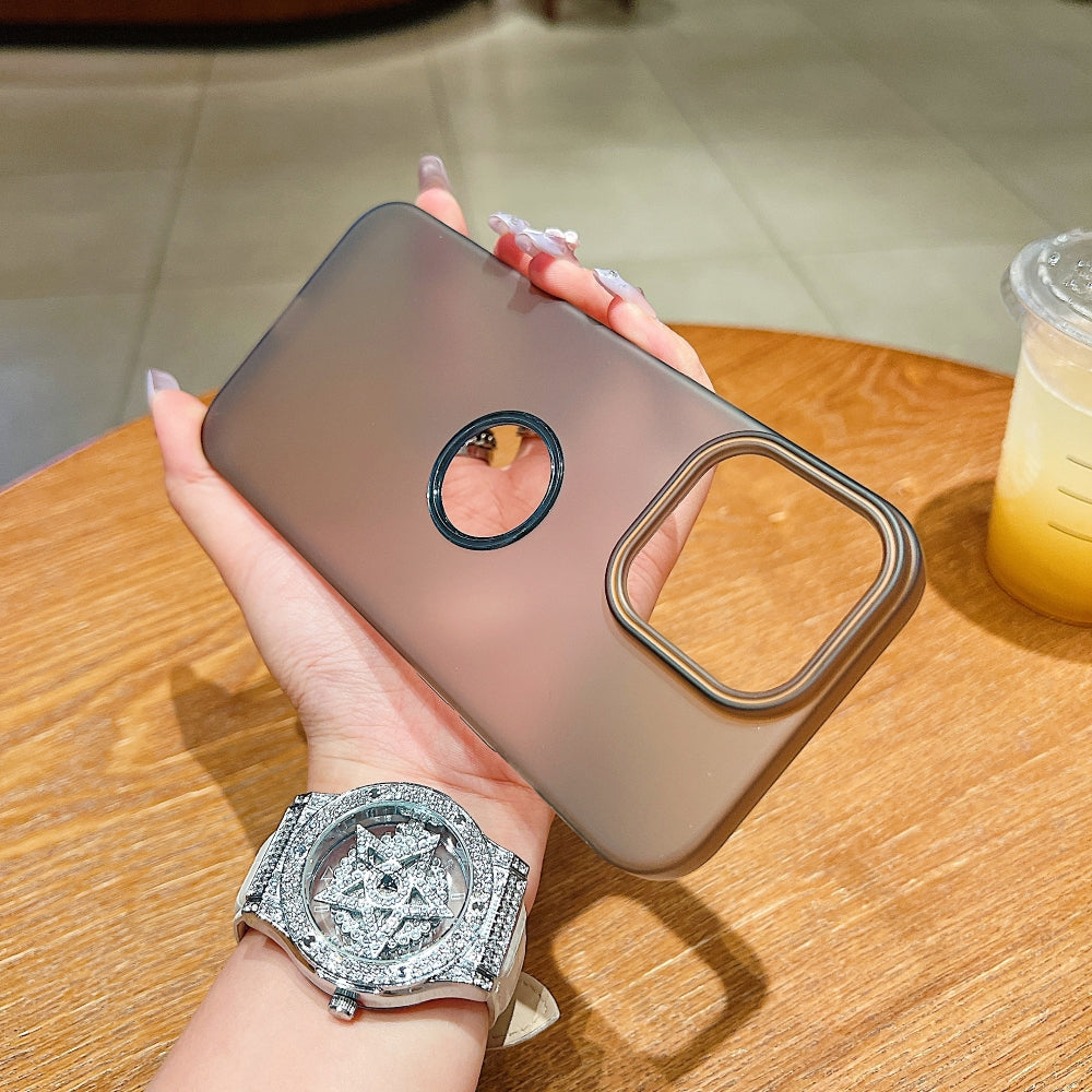 Luxury Logo Cut Translucent Phone Case