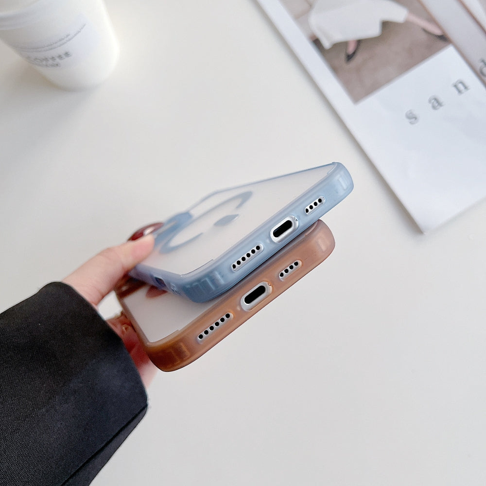 Luxury Magnetic Charging Matte Color Transparent Phone Case