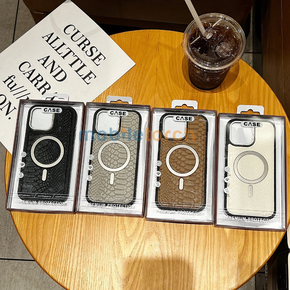 Luxury Crocodile Pattern PU Leather Magsafe Phone Case | Mobile Cover - iPhone 16 Plus
