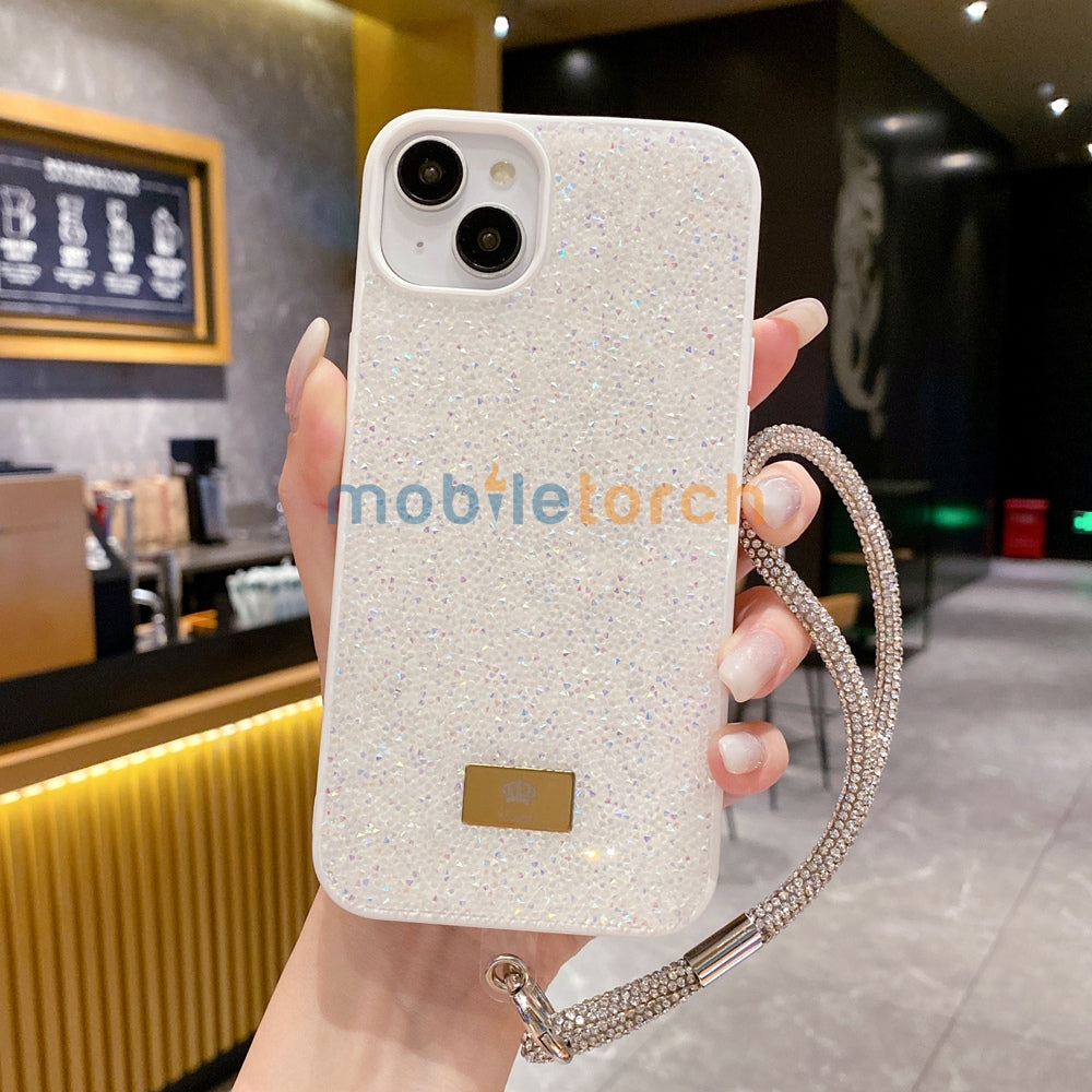 Luxury Fashion Colored Diamond Phone Case With Bracelet - iPhone 15 Pro Max