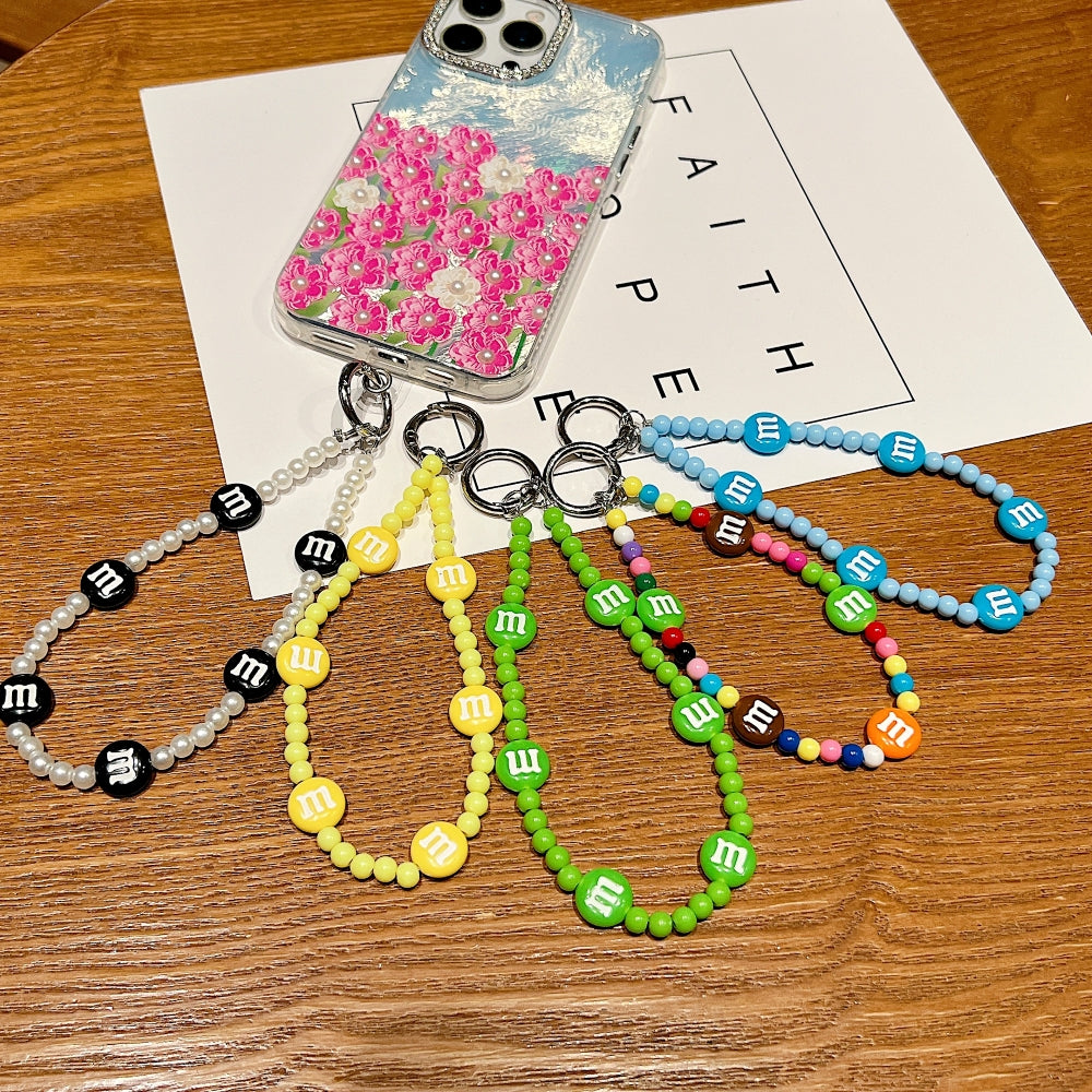 M Gem Beaded Cellphone Strap Phone Charm | Bracelet | Keychain | Handbag Charm