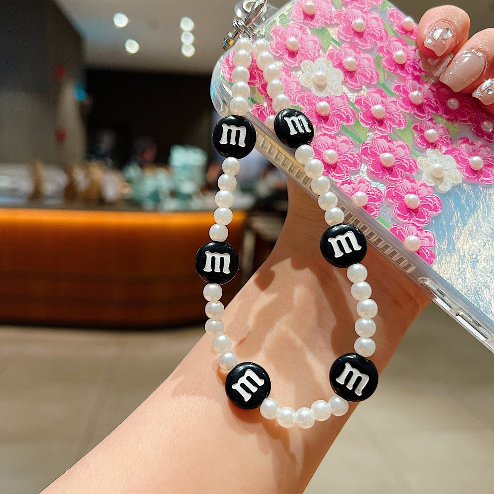 M Gem Beaded Cellphone Strap Phone Charm | Bracelet | Keychain | Handbag Charm