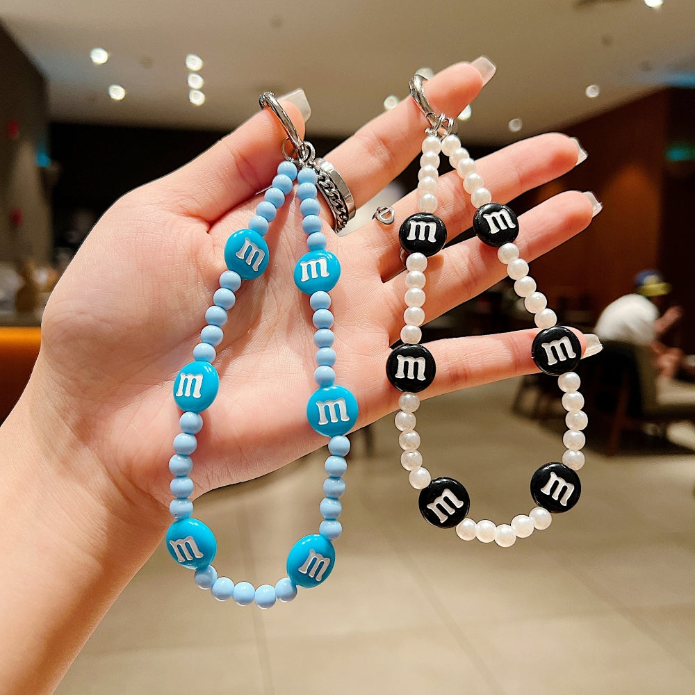 M Gem Beaded Cellphone Strap Phone Charm | Bracelet | Keychain | Handbag Charm