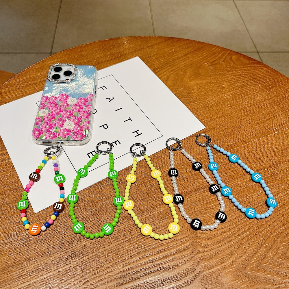 M Gem Beaded Cellphone Strap Phone Charm | Bracelet | Keychain | Handbag Charm